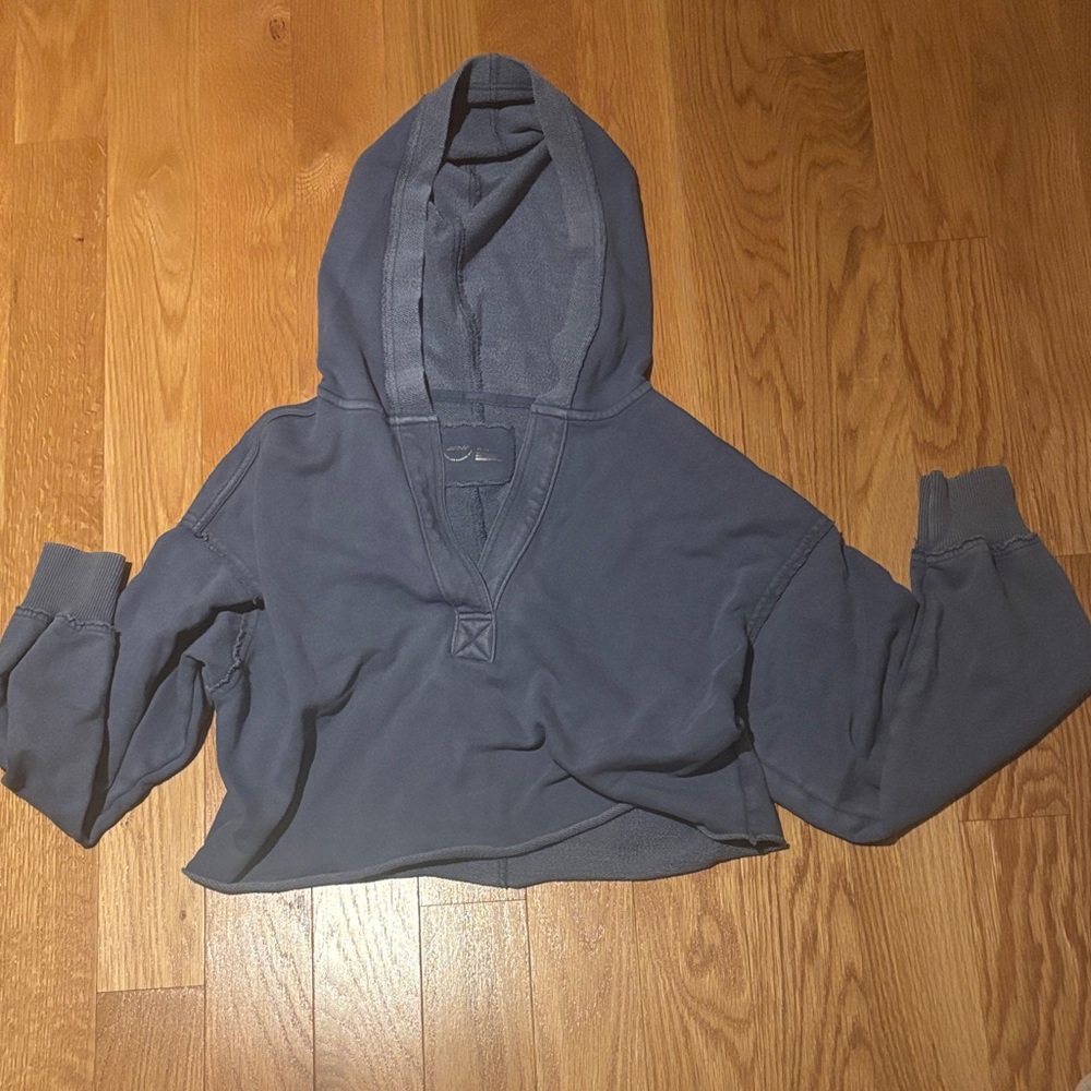 Aerie Blue Hooded Top